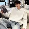 Camisa de hombre de manga larga de peso pesado de estilo americano deconstruido con diseño de patchwork, estilo artístico de manga larga, nueva y moderna para el otoño de 2026.