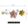 Moderno rosa tridimensional flor pendente de parede metal redondo espelho pingente sala de estar sofá parede de fundo modelo quarto parede