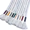 Cintura de borla de color mixto de poliéster y algodón de 0.6 cm Cordón para sombrero retro étnico Cordón de sudadera de color intercalado