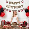 Novo Banner de Decoração de Festa de Aniversário Feliz com Estampa de Leopardo e Tema de Cereja da Amazon Festa de Despedida de Solteiro