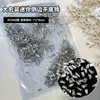 Paquete de 1440 Accesorios para Uñas Zirconia Mini Biselada Blanco Transparente Forma Irregular Diamantes Apilados Diamantes Brillantes para Uñas con Base Plana