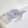 Almohada de Memoria Rebotadora Lenta Forma de Mariposa Transpirable Protección del Cuello Almohada Cuerno de Vaca Almohada para Dormir Columna Cervical