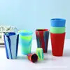 Amazon Copo de Silicone Explosivo Tie Dye Cor Mista Copo de Grau Alimentício Taça de Vinho Tinto Copo de Cerveja Pequeno Médio Grande Copo de Água de Silicone