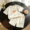 2026 Nuevo Conjunto de Ropa de Verano Transpirable de Secado Rápido de Manga Corta para Niños y Niñas, Camiseta y Shorts, Estilo Casual Coreano
