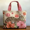 2026 Site Independente Transfronteiriço Nova Série Gatinho Bolsa Tote de Ombro Acolchoada de Algodão Estampada Digitalmente 3D