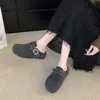 Zapatillas de Felpa Retro Birkenstock de Suela Gruesa, Cerradas, de Lana y Piel para Mujer 2026, para Pisar, Uso Exterior, Invierno, Nuevas Botas de Nieve