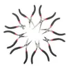Mini Pinzas de 4.5 pulgadas con Dientes, Pinzas de Punta Fina, Pinzas Pequeñas de Punta Plana, Pinzas para Joyería, Pinzas de Punta Fina Extendidas sin Dientes