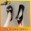 Zapatos Planos de Estilo Coreano sin Cordones con Lazo y Punta Fina, Mocasines Planos, Nuevos Planos para Mujer de Boca Baja Primavera 2025