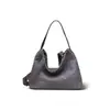 2025 Nuevo Bolso Tejido de Cuero Escarchado Otoño e Invierno Gran Capacidad Estilo Vacacional Hombro de Mano Cruzado para Mujer Uso Diario