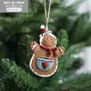 Homem de Gengibre Pintado com Resina Transfronteiriço Biscoito de Natal Homem Pêndulo de Árvore de Natal Acessórios Decorativos Pêndulo Estoque Pronto Atacado