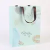 Bolsas de Papel sin Cintura con Diseño Geométrico del Fabricante, Bolsas de Compra de Regalo de Boutique de Alta Gama, En Stock al por Mayor