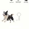 Nuevo Llavero Acrílico Transfronterizo Lindo Perro Teddy 2D Transfronterizo Creativo Cachorro Colgante para Mochila Coche Colgante
