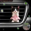 Lindo Clip de Perfume para Ventilación de Coche de Gato Gatito Acrílico Decoración de Coche Accesorio de Interior Adorno de Fragancia