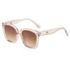 GLAZZY Gafas de Sol Vintage Nuevas Estilo Celebridad de Internet Estrella Gafas de Sol Cuadradas con Montura Grande Gafas de Sol con Tachuelas Estilo Fotografía Callejera 1927