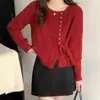 Cardigan de Punto Retorcido Color Leche Suave Estilo Perezoso con Cordones Suéter Chaqueta para Mujer Otoño e Invierno Coreano Nuevo Estilo