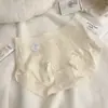 Ropa Interior de Algodón Puro Antibacteriano a Rayas para Mujer 7A Todo Algodón Algodón de Bebé para Niñas Sin Costuras Estudiante Cintura Media Transpirable Antibacteriano
