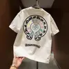 Estilo Guochao algodón puro talla extra estampado grafiti high street unisex T2026 verano moderno fresco versátil pareja manga corta