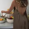 Nuevo Vestido de Tirantes para Mujer 2026 para Amazon y AliExpress Transfronterizo, Vestido sin Espalda de Corte Holgado para Casa