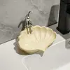 Plato de jabón con lazo Escurridor Estante de almacenamiento para baño del hogar Dormitorio de alto valor Sin acumulación de agua Caja de jabón linda