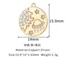 Oro Real de 14K Estilo Cósmico Estrella y Luna Circonita Colorida Árbol de la Vida Incrustación Micro de Circonita Colgante Collar Pulsera Accesorios de Joyería
