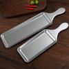 Plato para Barbacoa Retro de Acero Inoxidable 304, Plato para Snacks, Plato para Sushi, Plato para Hot Pot, Plato para Postre, Bandeja Creativa de Lado Estrecho