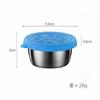 Taza para Salsa 40/50/70ml Acero Inoxidable 304 Plato para Dips con Tapa Antiderrames Taza para Dips de Aderezo Plato para Condimentos