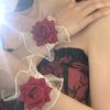 Cosplay de Halloween Pulsera Anillo de Encaje Blanco Estilo Lolita Gótico Accesorios para Fotos