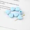 12mm Cor Sólida Acrílico Furo Grande Coração Contas em Formato de Coração Artesanal DIY Contas Soltas Corrente de Celular Acessórios de Cabelo Acessórios