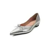 Zapatos Cómodos y Versátiles para Mujer con Lunares y Lazo Nuevos Zapatos Franceses Adelgazantes de Punta Fina Zapatos Planos con Tacón Oculto de 4.5 cm