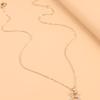 Collar con Colgante de Oso Microincrustado de Moda Popular en Internet Ins Japonés y Coreano Viento Frío Geométrico Oso de Dibujos Animados Cadena Clavicular para Mujer