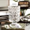Copo de Cristal Vermelho Líquido Francês em relevo vidro transparente Vaso Rosa lírio sala de estar desktop Decoração de Vaso de Vidro