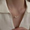 Collar de Perlas Estilo Ins para Mujer Diseño Nicho Versátil Cadena Clavícula de Alta Gama Joyería Colgante Venta al Mayoreo Puesto Callejero