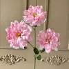 3 peônias hibisco artificiais para decorações de casamento, layout de cena de banquete de noivado, materiais de flores artificiais DIY, arranjos florais