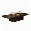 Mesa de chimenea de fuego real a gas, alcohol y leña para paisaje exterior, estufa de fogata para decoración de casa de huéspedes, hoguera de jardín y patio para calefacción
