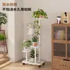 Suporte de Flores Sala de Estar de Chão Removível Suporte de Armazenamento de Flores Varanda Ferro Multicamadas Suporte para Exposição de Plantas Suporte para Vasos de Flores