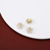 Accesorios para Uñas de Copo de Nieve Otoño e Invierno Cuentas de Transferencia de Alta Velocidad Flor Giratoria de Circonita Totalmente Diamantada Decoración de Uñas Tridimensional Diamantes
