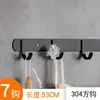 Gancho de almacenamiento para pared sin taladro para cocina y baño del hogar, gancho de acero inoxidable grueso 304, gancho múltiple fuerte