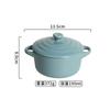 Olla de Estofado Impermeable Cerámica de Lujo Ligero Olla Pequeña para Sopa con Tapa Olla de Estofado Binatural Hogareña Nido de Pájaro para Niños Tazón para Huevo al Vapor