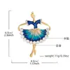Broche Dança Menina de Ballet, Elegante da Moda, Acessórios de Casaco de Luxo Acessível, Broche Anti-Exposição de Corsage de Alta Qualidade