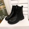 Botas Retro de Suela Gruesa para Mujer 2025 Nuevo Invierno Forradas de Felpa Versátiles a la Moda de Suela Plana Suela Gruesa Suela Blanda Botines
