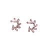 Brincos de zircão rosa faíscas mulheres cravejadas de diamantes requintado simples coração feminino japonês e coreano bonito brincos estilo frio