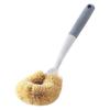 Cepillo Limpiador de Ollas Modelo 2026, Cepillo de Limpieza para Cocina Doméstica, Fibra de Palma de Coco con Mango Largo Que No Daña las Ollas, Cepillo para Lavar Platos, Escoba para Cocinar