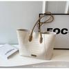 Moda Bolso Tote Tejido de Gran Capacidad para Mujer 2024 Nuevo Casual Explosivo Bolso de Hombro Nicho Bolso de Trabajo