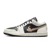 Putian Original Puro Aj1 Gris Sombra Negro Gris Zapatillas de Baloncesto Retro para Hombre y Mujer Zapatillas de Caña Baja Cuero de Primera Capa Zapatos Deportivos de Pareja