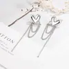 Pendientes de Borla con Corazón de Diamante Brillante, Sencillos y Versátiles, Modernos, Exquisitos y de Alta Gama, Pendientes de Corazón Color Melocotón Estilo Nuevo 2022