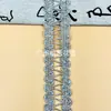 En Stock Ventas Directas Estilo Étnico Encaje con Hilo Dorado y Plateado, Adorno de Encaje de Cruz Hueca, Suministros para Manualidades, Accesorios para Ropa de Muñecas