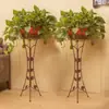 Suporte de Flores Estilo Europeu Ferro Multi-Camadas Interno Sala de Estar Varanda Suporte de Armazenamento Suporte para Vaso de Planta Pothos Piso Suporte de Piso Doméstico