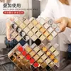 Caja de Labiales y Brillos de Labios Estante Vertical Transparente de Almacenamiento para Cosméticos de Escritorio Caja de Almacenamiento con Compartimentos Verticales Estante Organizador de Gran Capacidad