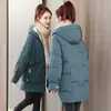 Abrigo de Algodón de Longitud Media para Mujer, Nuevo Estilo Coreano Invierno 2026, Chaqueta de Algodón Gruesa Holgada, Ropa de Abrigo Casual Acolchada de Algodón para Mujer, Moderna