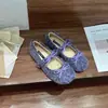 Zapatos Planos de Moda con Lazo de Pelo para Mujer 2024 Nuevos Otoño Invierno Suela Suave Mary Jane Zapatos de Algodón
